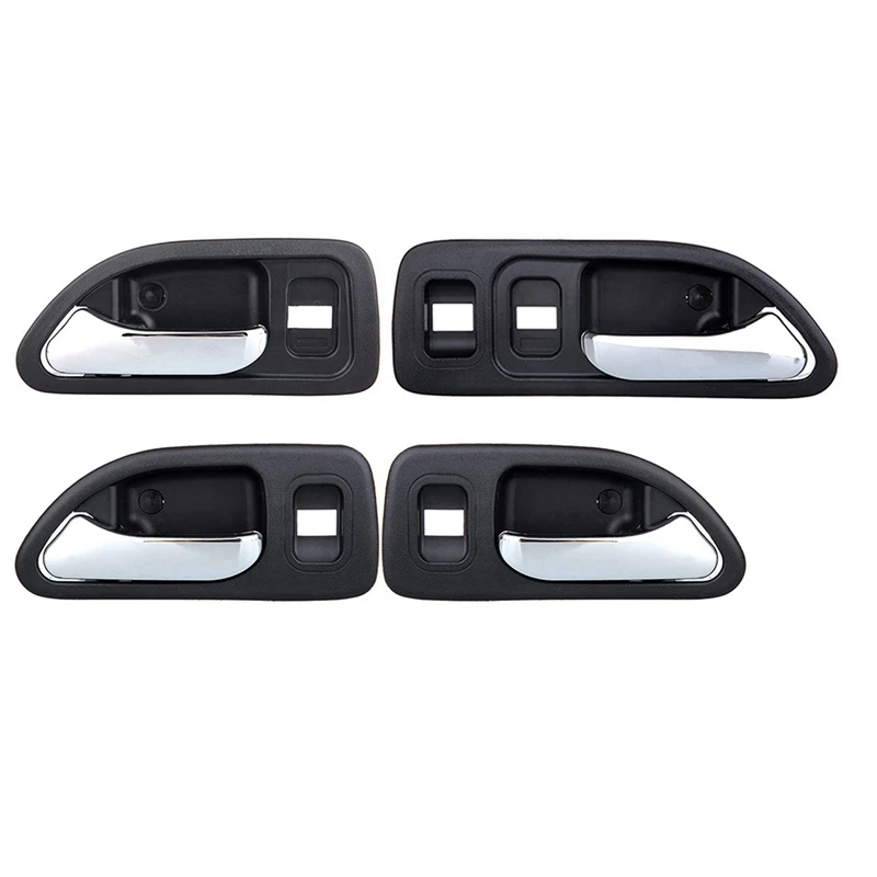 

12X Car Door Handles Chrome Interior Inside Inner Front Rear Driver Passenger Side For Honda Accord 1994-1997