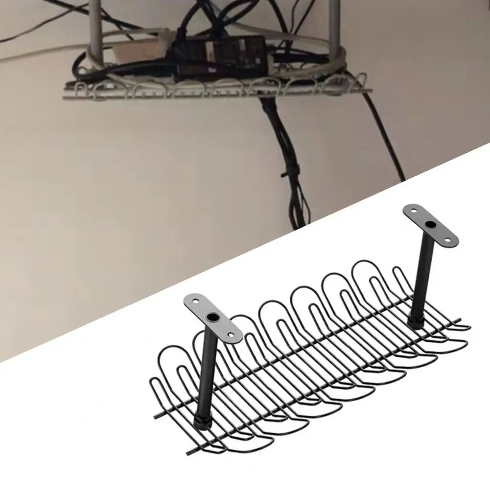 

Great Lightweight Steady under Desk Wire Management Storage Shelf for Home Power Strip Holder Cable Management Tray