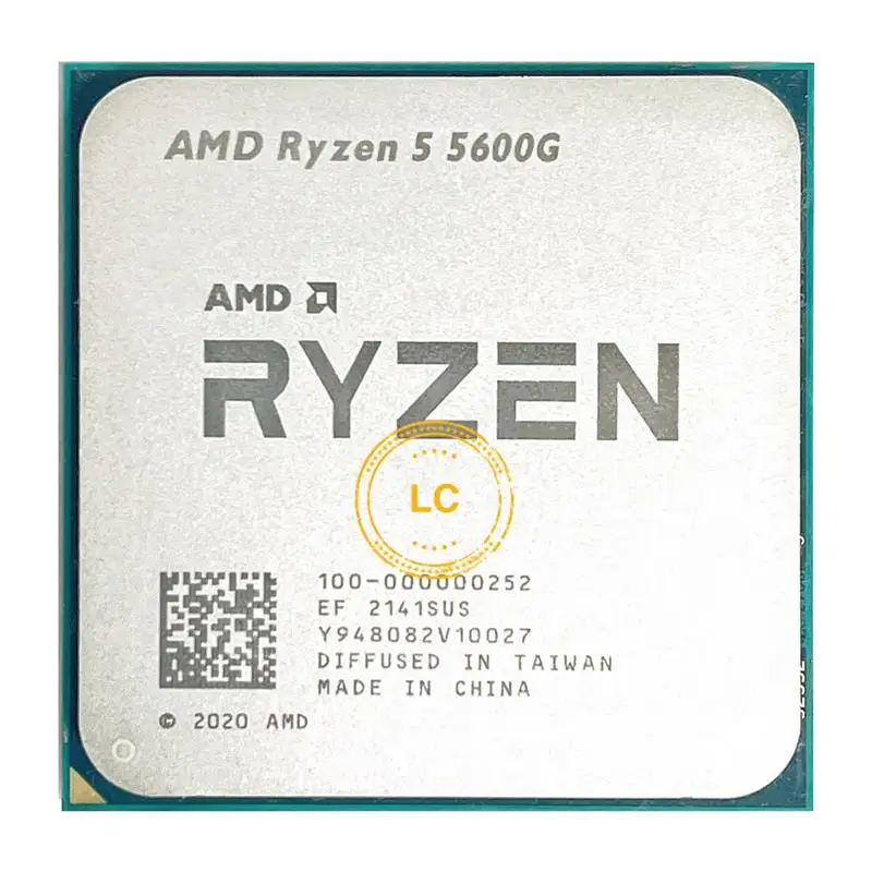 

Процессор AMD Ryzen 5 5600G для ПК, центральный процессор для компьютера, 6 ядер, 12 нитей, мощность-65 Вт, частота-5600 ГГц, частота-3,9 ГГц, L3 = 16M, разъем 100-000000252, разъем AM4