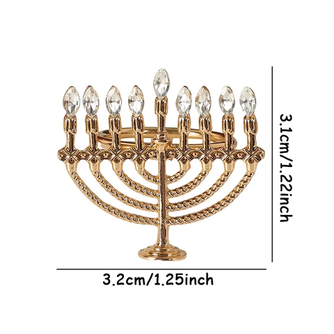 1 шт. еврейский металлический подсвечник hanukka, кольцо для салфеток, пряжки для обеденного стола, праздник, свадьба, украшения для вечеринки