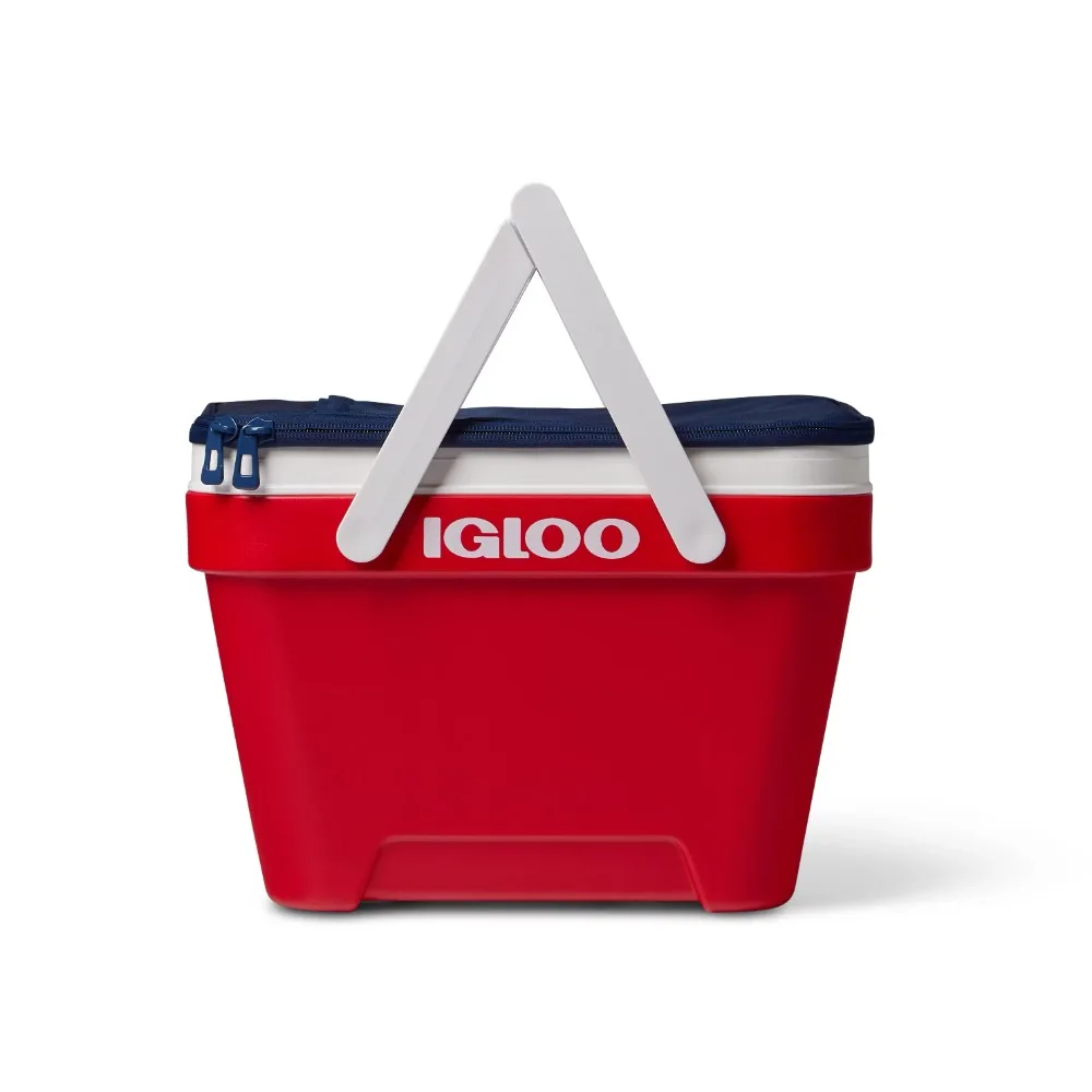 Red Ice Box For Camping Portable Coolers Beach Cool Igloo  S