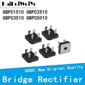 2PCS/LOT GBPC1510 GBPC2510 GBPC3510 GBPC5010 15A 25A 35A 50A 1000V Diode Bridge Rectifier High Current Bridge New Good Quality