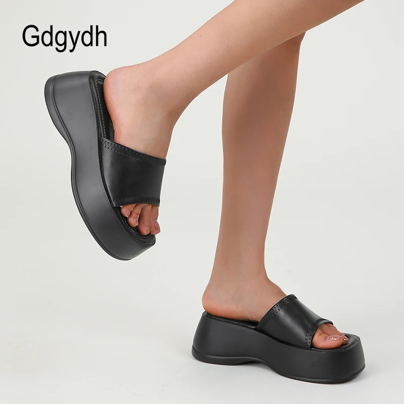 Gdgydh Women's Wedge Sandals Open Toe Outdoor Summer Casual Platform Slides Thick Soled Sports Slippers Silver Comfort