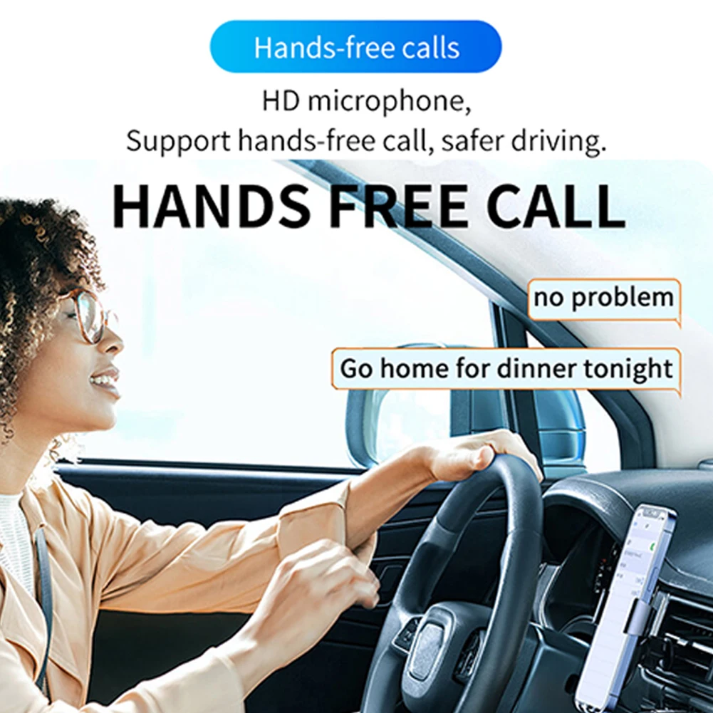 

Practical Wireless Receiver 3.5mm Jack Wireless Adapter Bluetooth-compatible Audio Music Mic Handsfree Adapter for Car Speaker