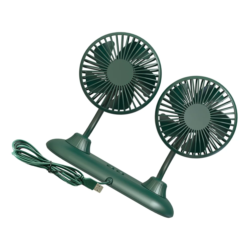 

Fan Car Cooling Dashboard Automotiveportable Rotatable Auto Head Stroller Air Vehicle Usb Electric Interior Wind Rotation Dual
