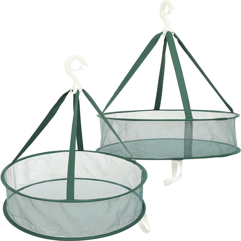 

2 Pcs Clothes Supply Reusable Drying Mesh Foldable Rack Hanging Dryer Household Sweater Flat