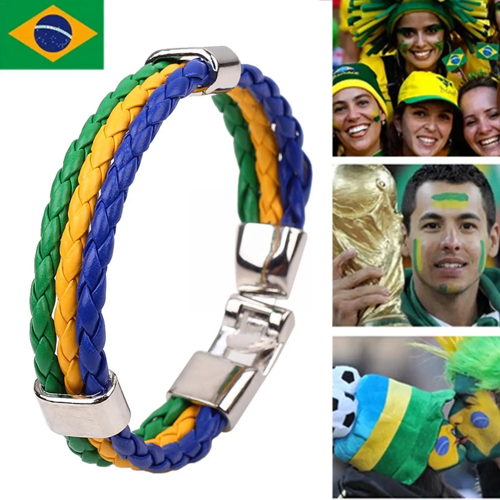

Qatar Brazil Sport Charm Bracelet Soccer Bracelets Party Favors, Adjustable Soccer Braided Rope For Teens Boys Girls Men Wo C1z1