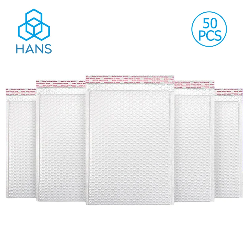 Bubble Mailers Shipping Bags Wholesale 50 Pcs Free Shipping Buble Polymailer Package Bag Portable Plastic Package Storage Bag