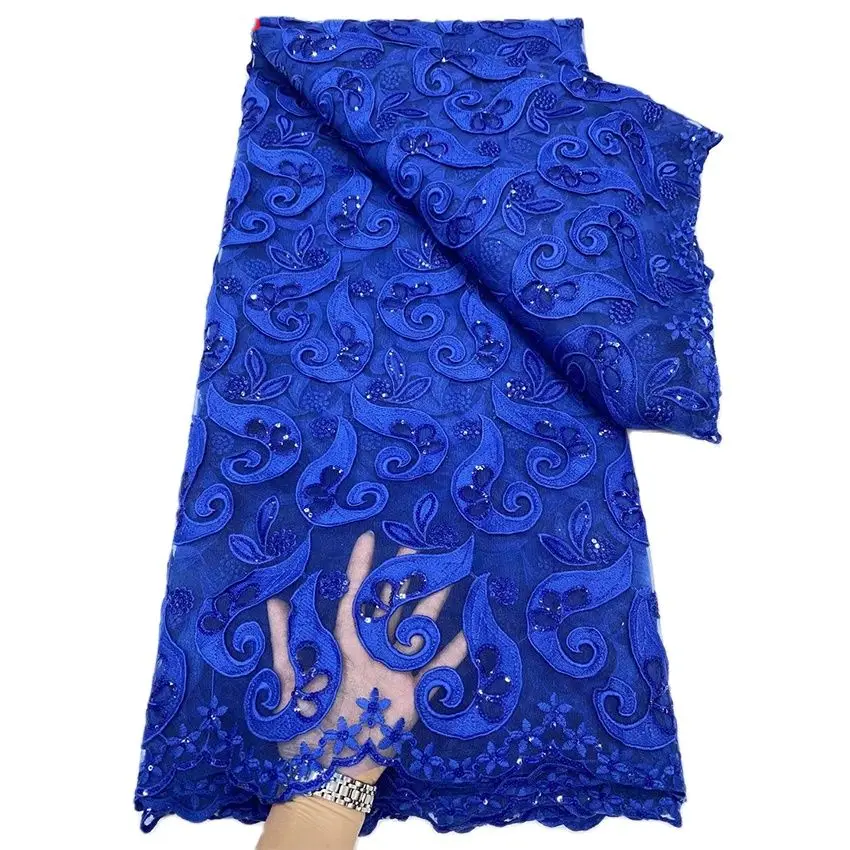 

Hot Sale African Fashion Apparel Bridal Wedding Dress Fabric ​Nigerian Mesh Tulle Lace Cloth ZDP09026 B