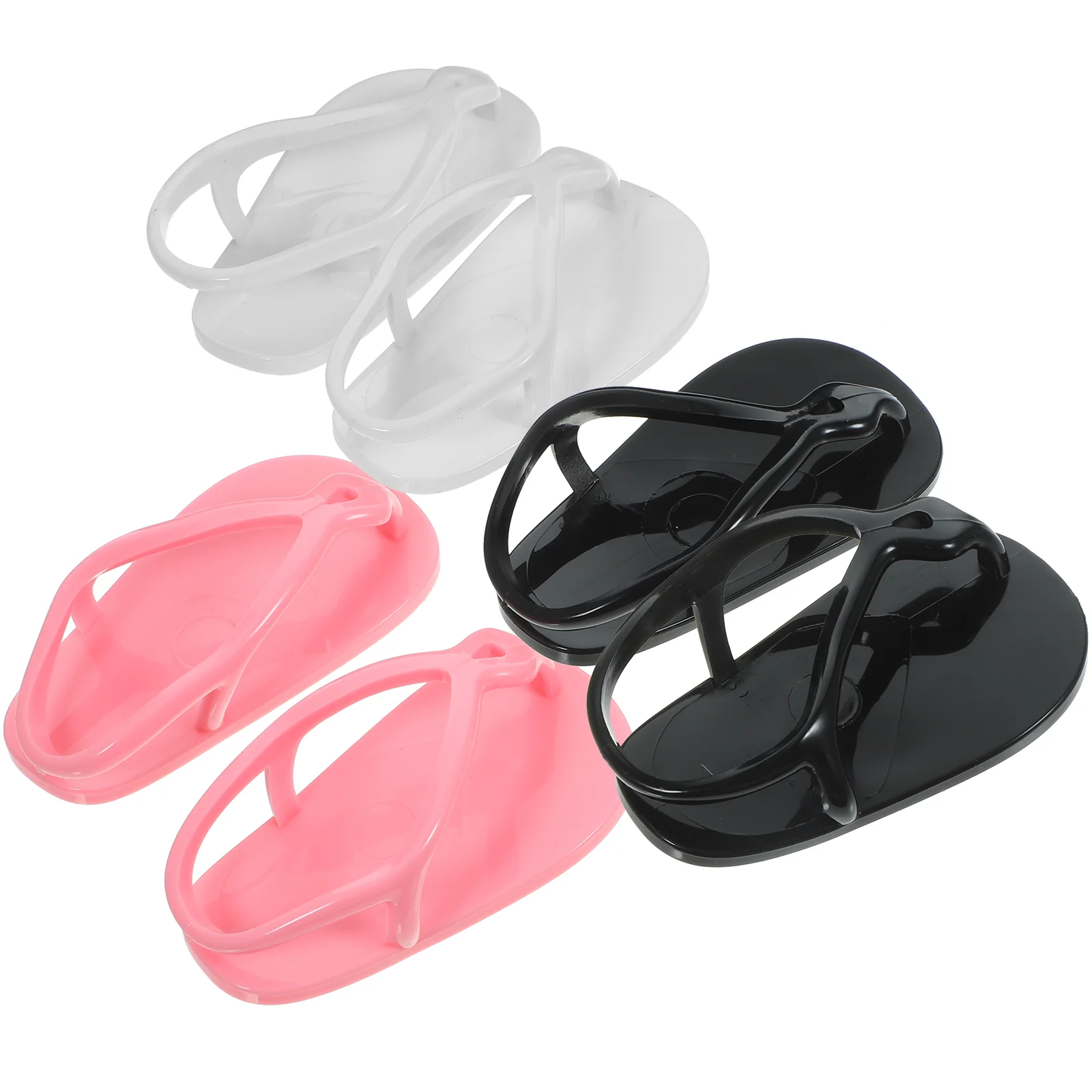 

3 Pairs of Simulation Mini Slipper For Accessory Plastic Mini Slipper Toy 18 Inch Slipper Toy