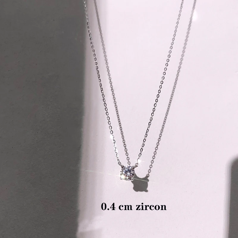 Ожерелье с муассанитом 0 5 карата 1 2 3 VVS лабораторный бриллиантовый кулон серебро