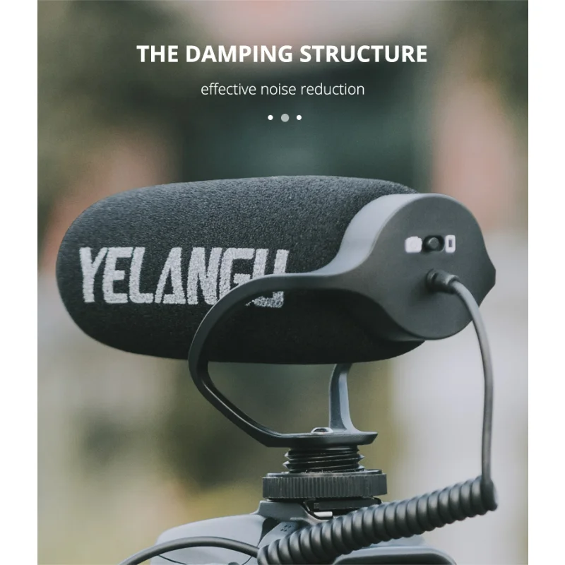 Микрофон для камеры YELANGGU MIC08, микрофон для видеозаписи и трансляции