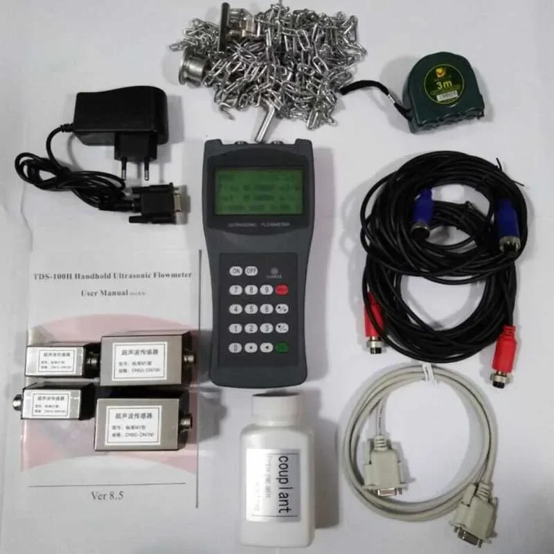 Новый портативный ультразвуковой расходомер TDS-100H-M1+S1 с зажимом на датчике (DN15-700