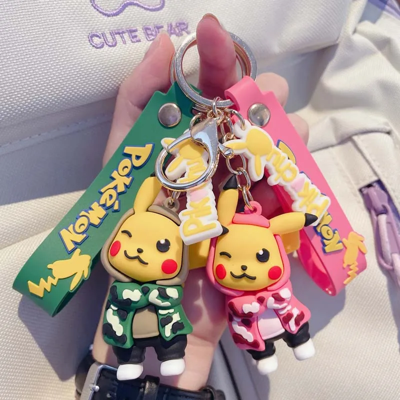 

Pokemon Anime Figure Pikachu Keychain Cute Cartoon Key Chain Accessories Doll Backpack Pendant Kids Toy Birthday Gifts