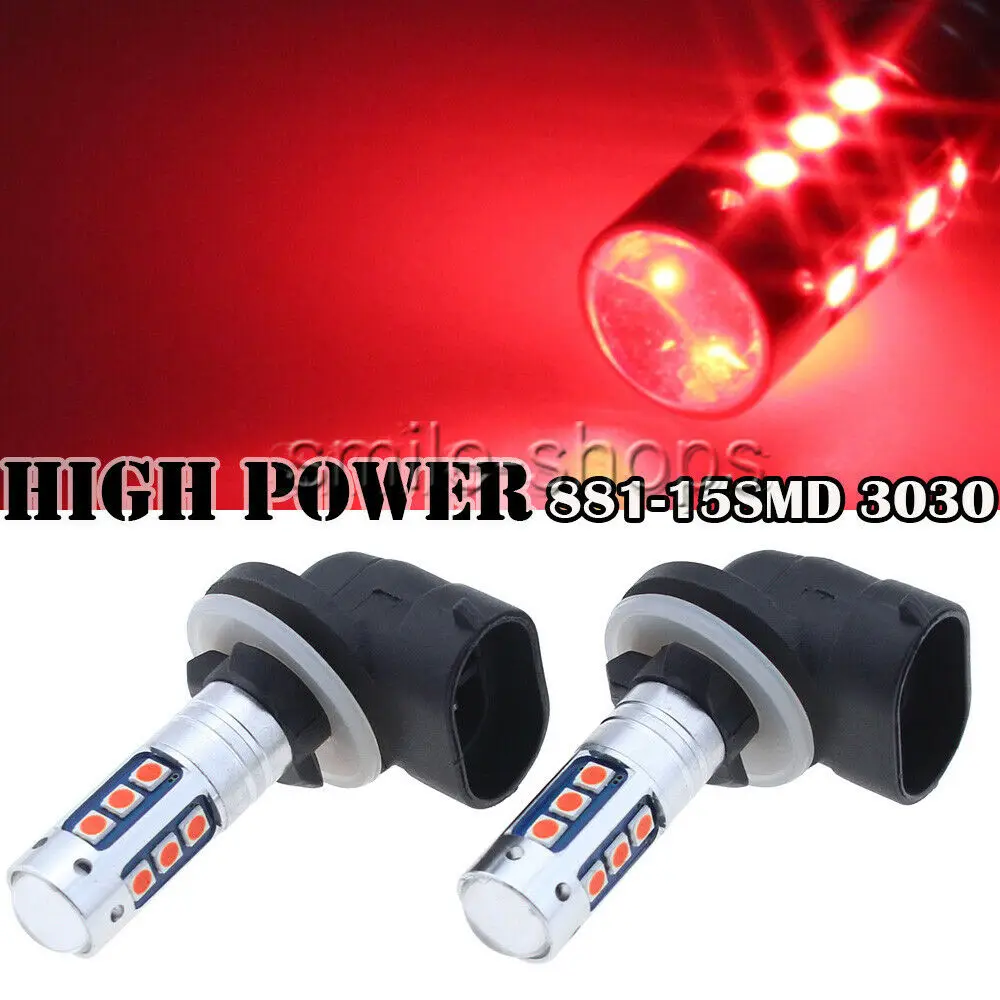 

High Power 881 886 894 898 H27W Red 15Smd 3030 Chip Led Fog Light Driving Light
