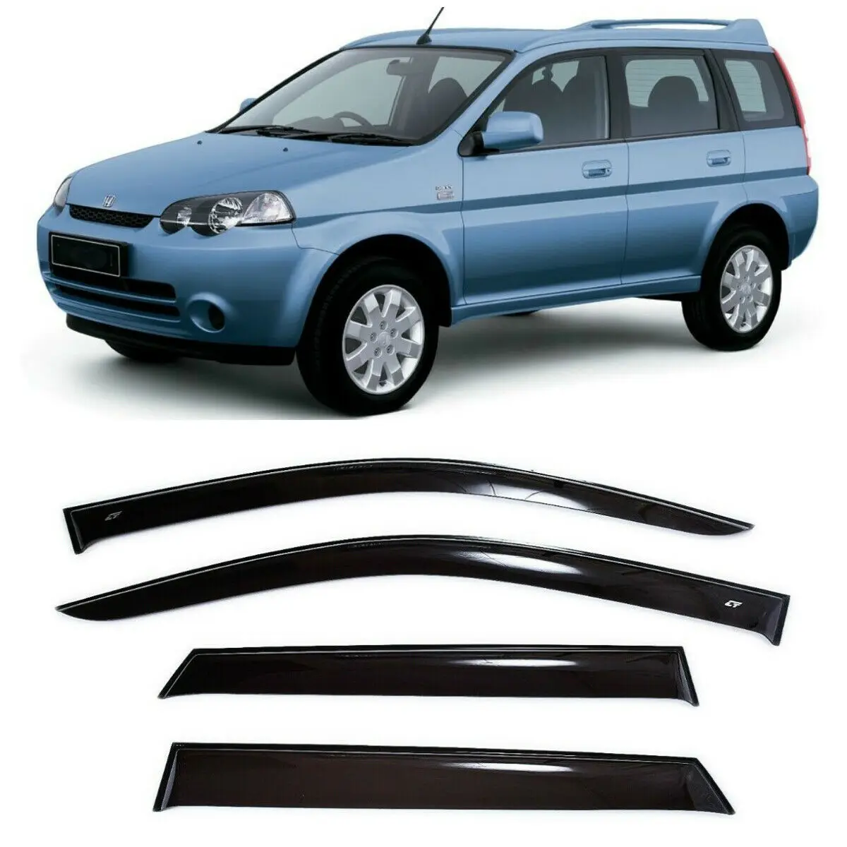 Дефлекторы окон Cobra Tuning H10798 на авто Honda HR-V HRV HR V 1 l 5d 1998-2006 4 шт./комп. ветровики от