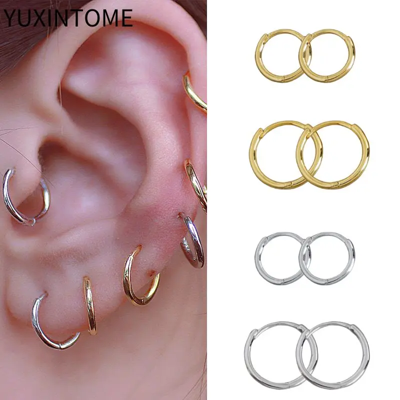 Женские серьги-кольца из серебра 925 пробы