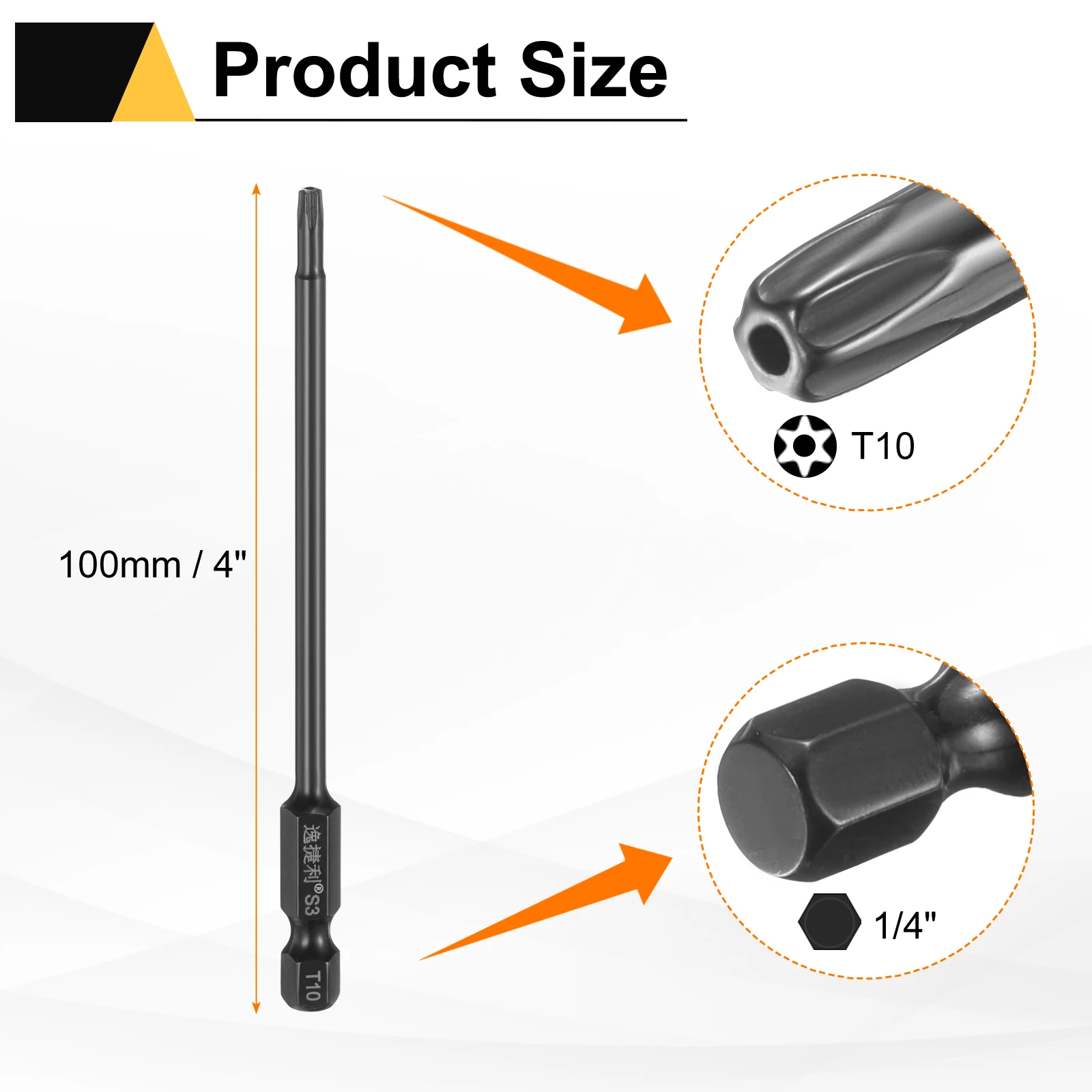 UXCELL Стальные биты для отвертки Torx 1/4