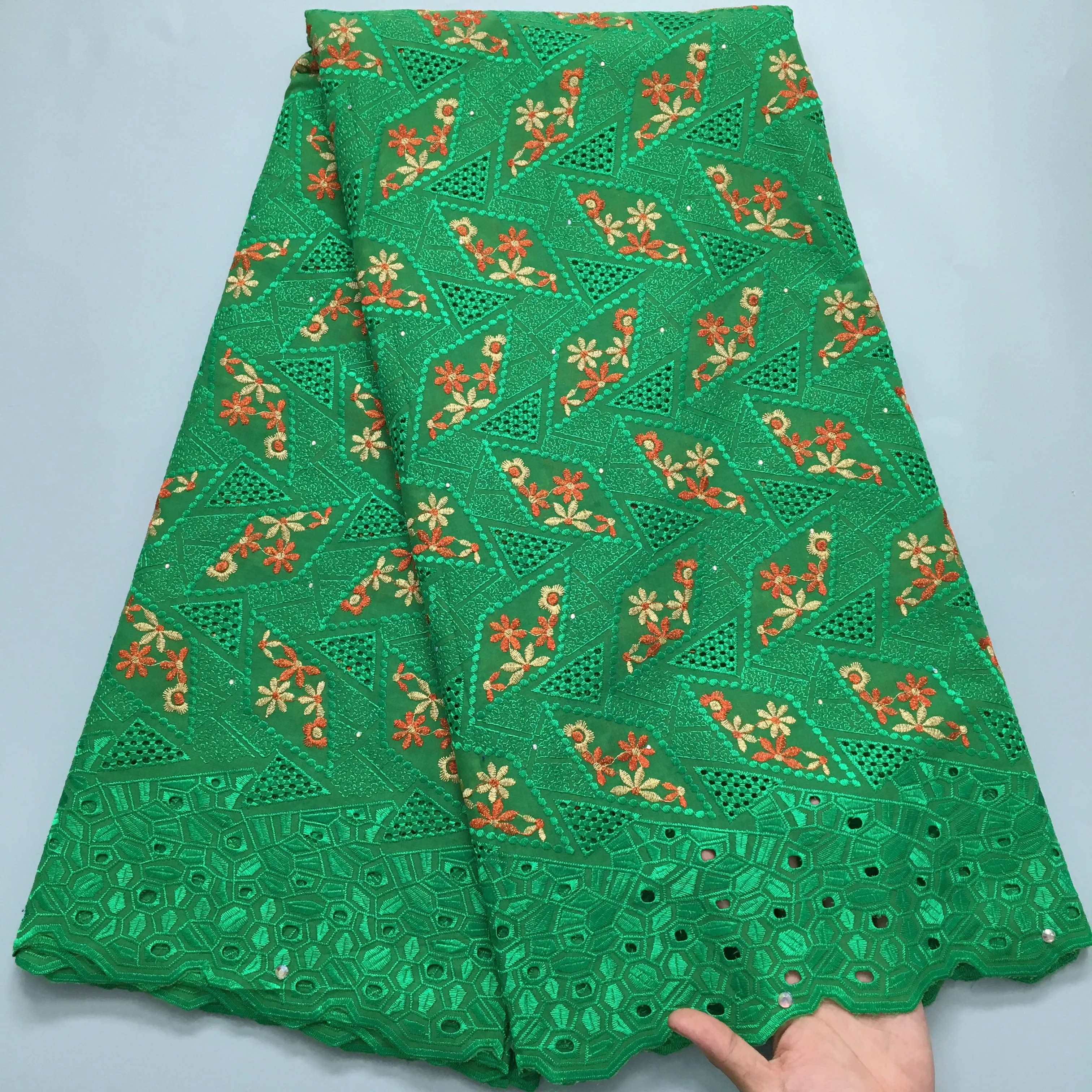 Кружевная африканская кружевная ткань SJD новинка 2024 нигерийская хлопковая