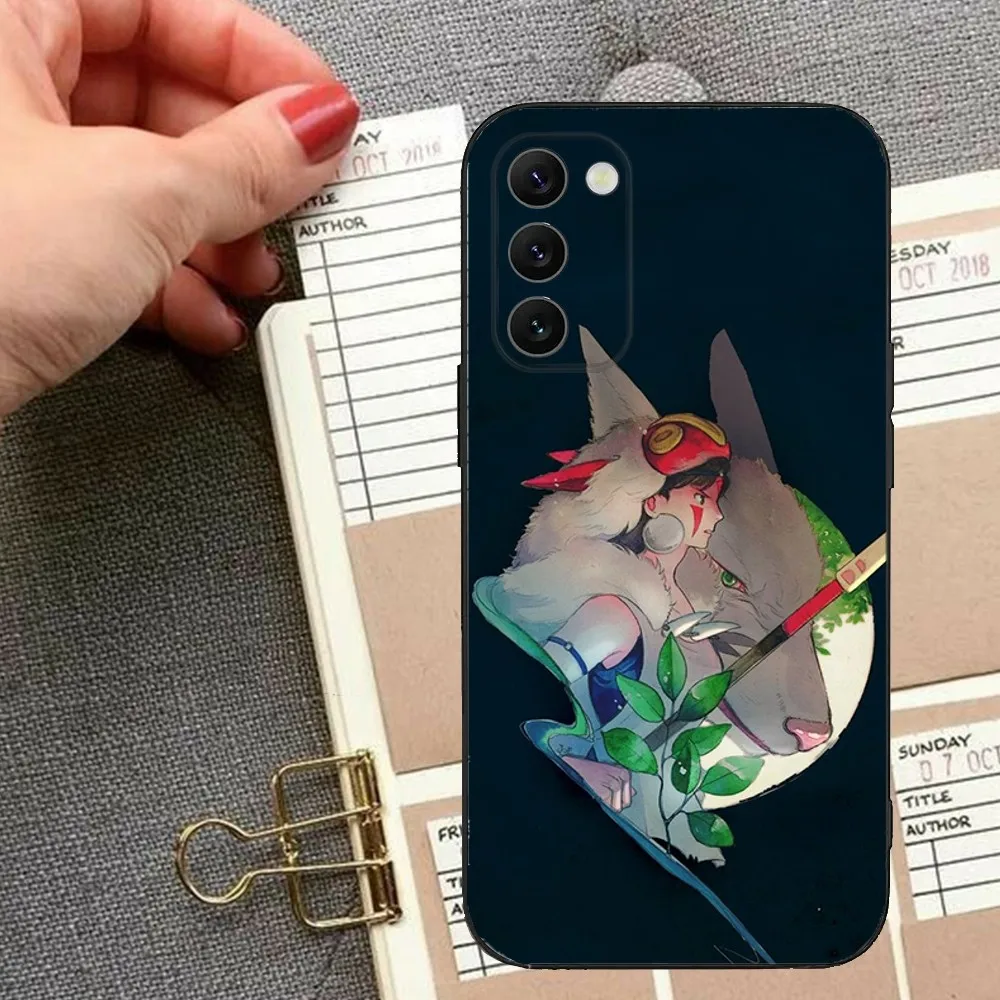 Чехол для телефона M-Mononoke Anime H-Hime Samsung S24 23 22 30 21 10 9 Ultra Plus Lite FE 5G черный мягкий чехол