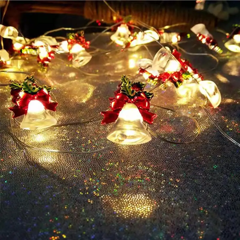 

Christmas Tree Lights String Santa Claus Cane Snowman Christma Bell String Lights Xmas Oranments Merry Christmas Decor Natal Dec