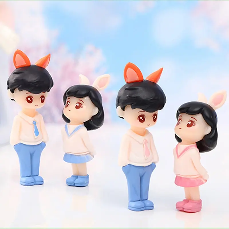 

1 пара садовых Подвесок в виде микроландшафта, пластиковое ремесло «сделай сам», украшение для сада, романтическое украшение с кроличьими у...