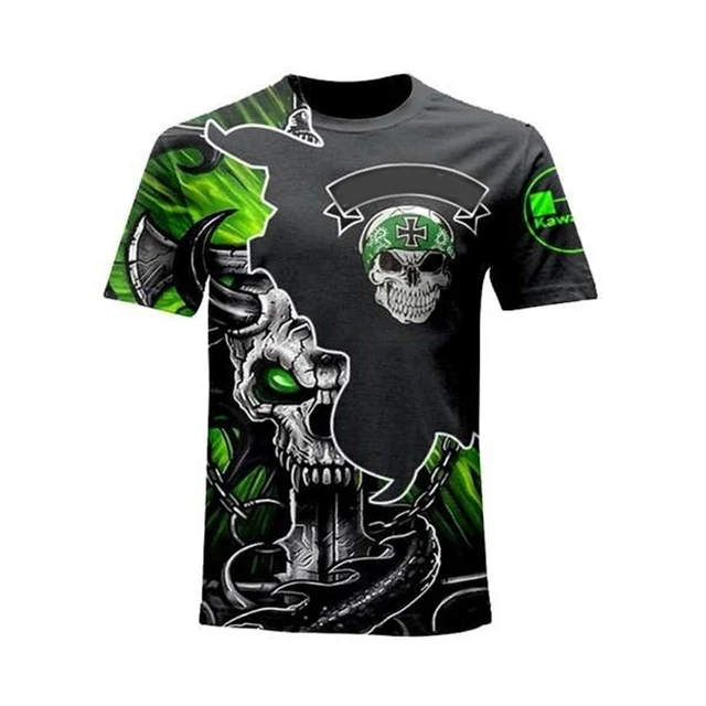 

5 Styles Moto Gp Summer Motorcycle Team Racing Riding T-shirt For Kawasaki Breathable Clothing Green Jersey