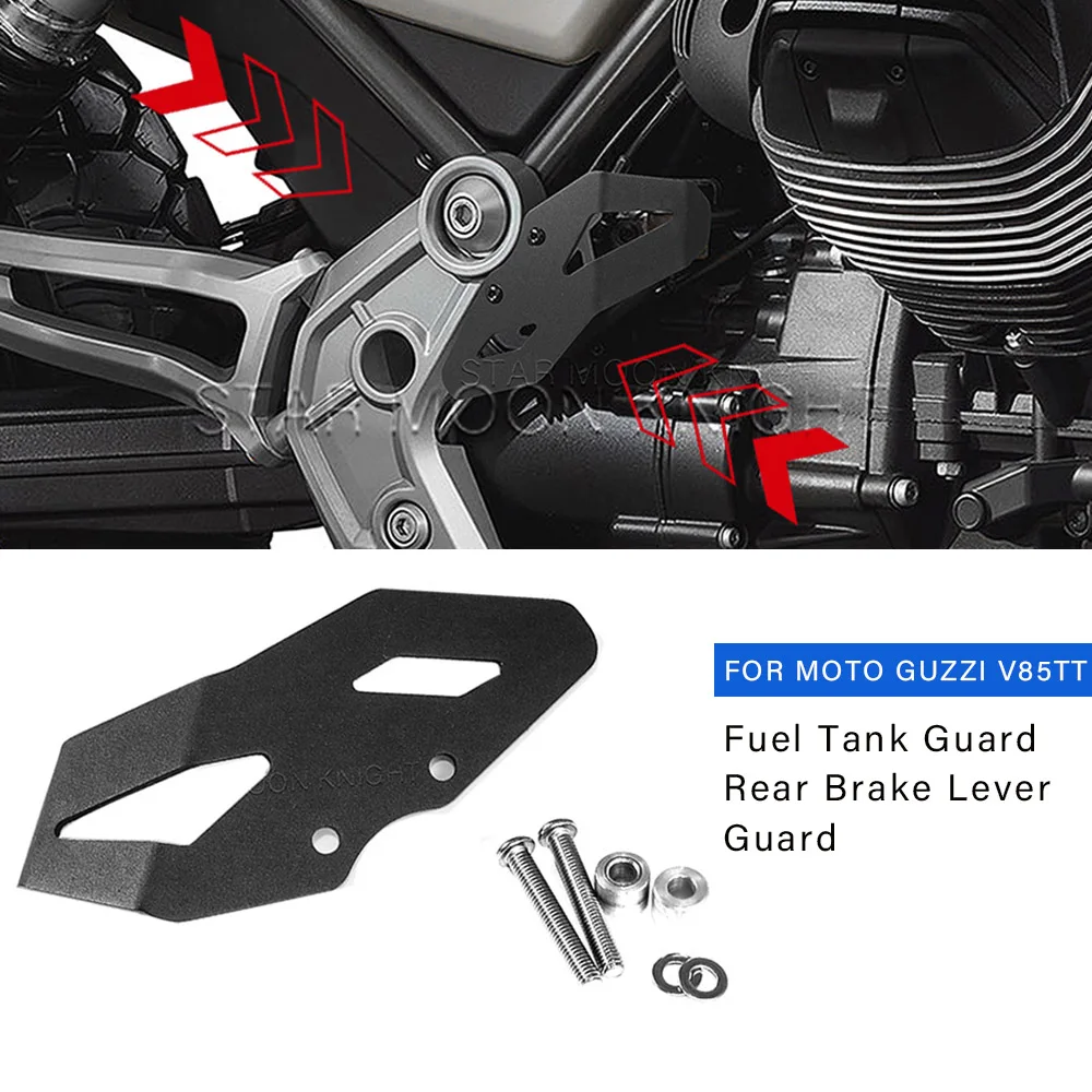 

Motorcycle Rear Brake Oil Tank Aluminum Protection Cover Gear Shift Lever Protective Guard For MOTO GUZZI V85TT V85 TT 2019-