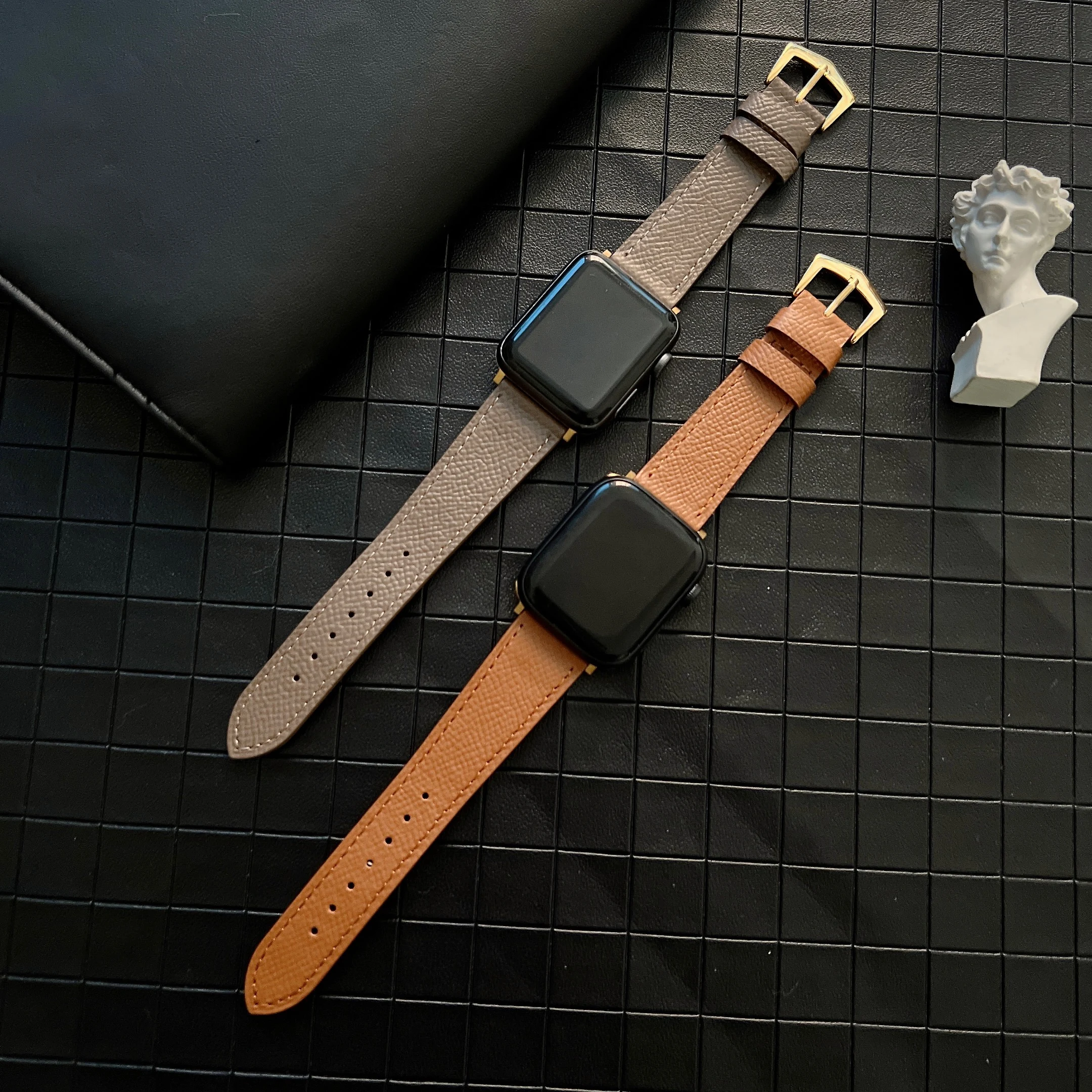 

Premium Leather Strap For Apple watch 7 45mm 41mm 6 5 4 SE 44mm 40mm Smart Watch Single Ring Wristband For iwatch 3 2 42mm 38mm