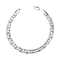 collare snake link chain bracelet men jewelry goldsilverblack color 21cm 6mm link chain men bracelets bangles h002