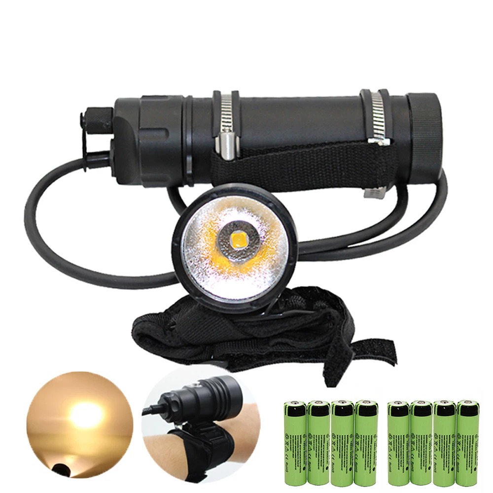 Светодиодный фонарик для дайвинга Uranusfire XHP70 XHP70.2, мощный подводный фонарь раздельного типа