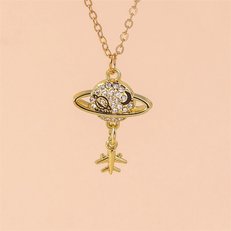 Женское Ожерелье с нежным цирконом украшение в виде клубники самолета цветка