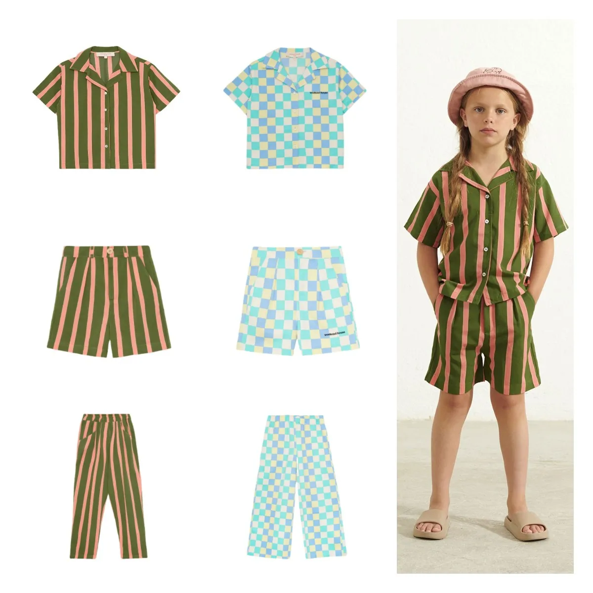 

Детские шорты в стиле Ins, весна и лето 2023, новая серия BC, Повседневная футболка и шорты с принтом для мальчиков и девочек