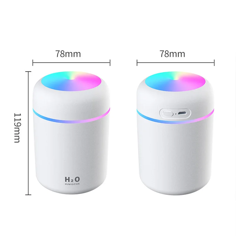 300ml Mini Air Humidifier USB Room Fragrance Aroma Oil Diffuser with Colorful LED Ambient Light Cool Mist Purifier humidificador images - 6