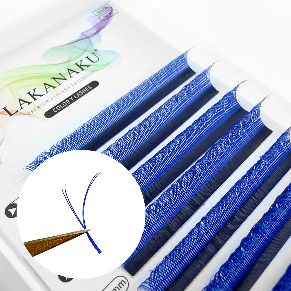Цветные Y-образные накладные ресницы LAKANAKU