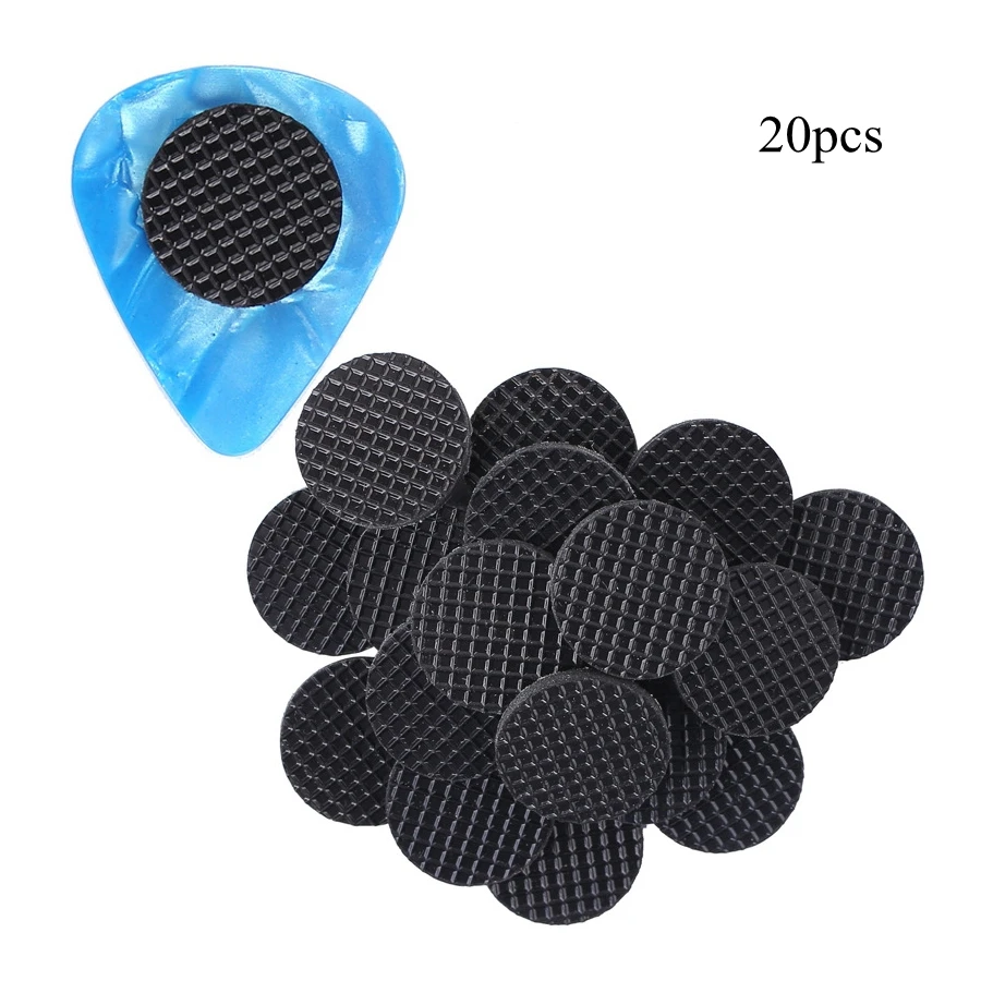 

20pcs Grips for Guitar Picks Stop Dropping Non-sticky Pick Pads Round Gasket Hand Holder