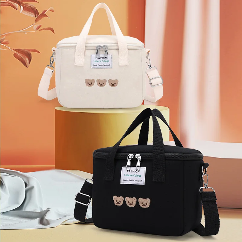Diaper Bags Maternity Bag For Baby White Black Cute Bear Infant Bag Thermal Insulation Mommy Bag Fashion Food Storage Bags