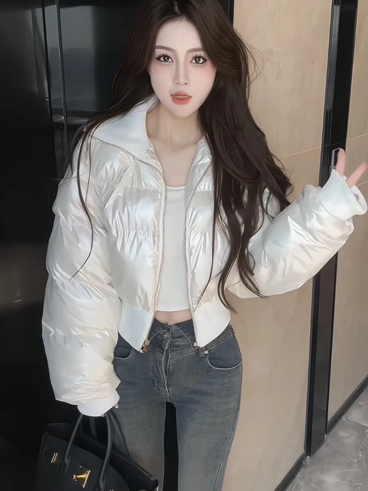 Корейская серия короткий пуховик верхняя одежда женская зимняя новая свободная