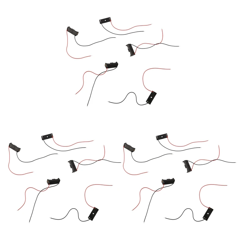 15Pcs 23A/A23 Battery (12V) Clip Holder Box Case Black | Storage Boxes