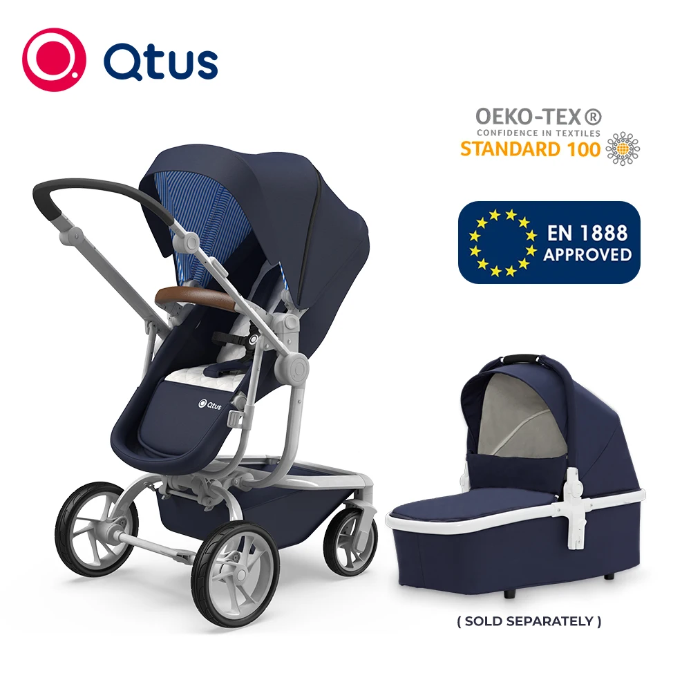 QTUS-cochecito de bebé, asiento y capazo 2 en 1, carrito plegable bidireccional de 10,6 kg, ruedas con amortiguador, paisaje alto, recién nacido hasta 4 años