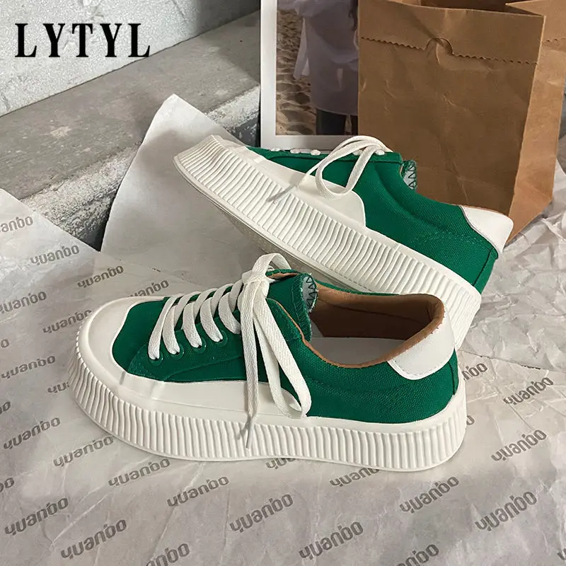 

Весенние женские зеленые, белые, черные повседневные холщовые кроссовки на платформе, спортивная обувь, дизайнерская теннисная обувь для б...