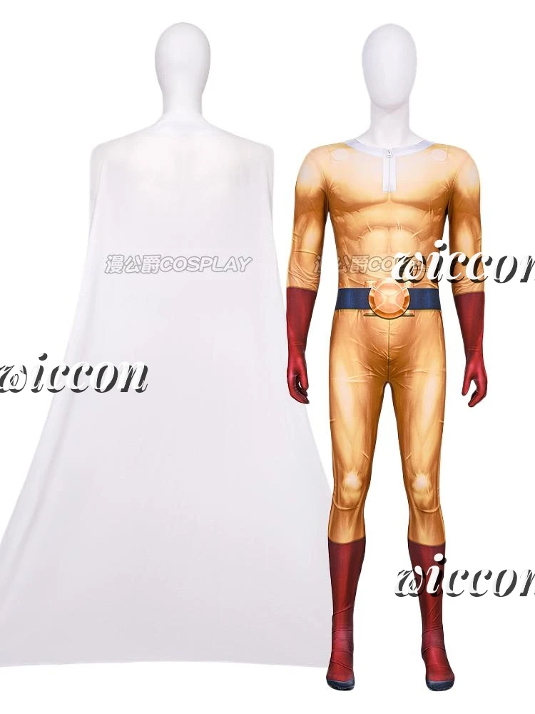 Костюм для косплея аниме One Punchman костюм Сайтама комбинезон маска головной убор