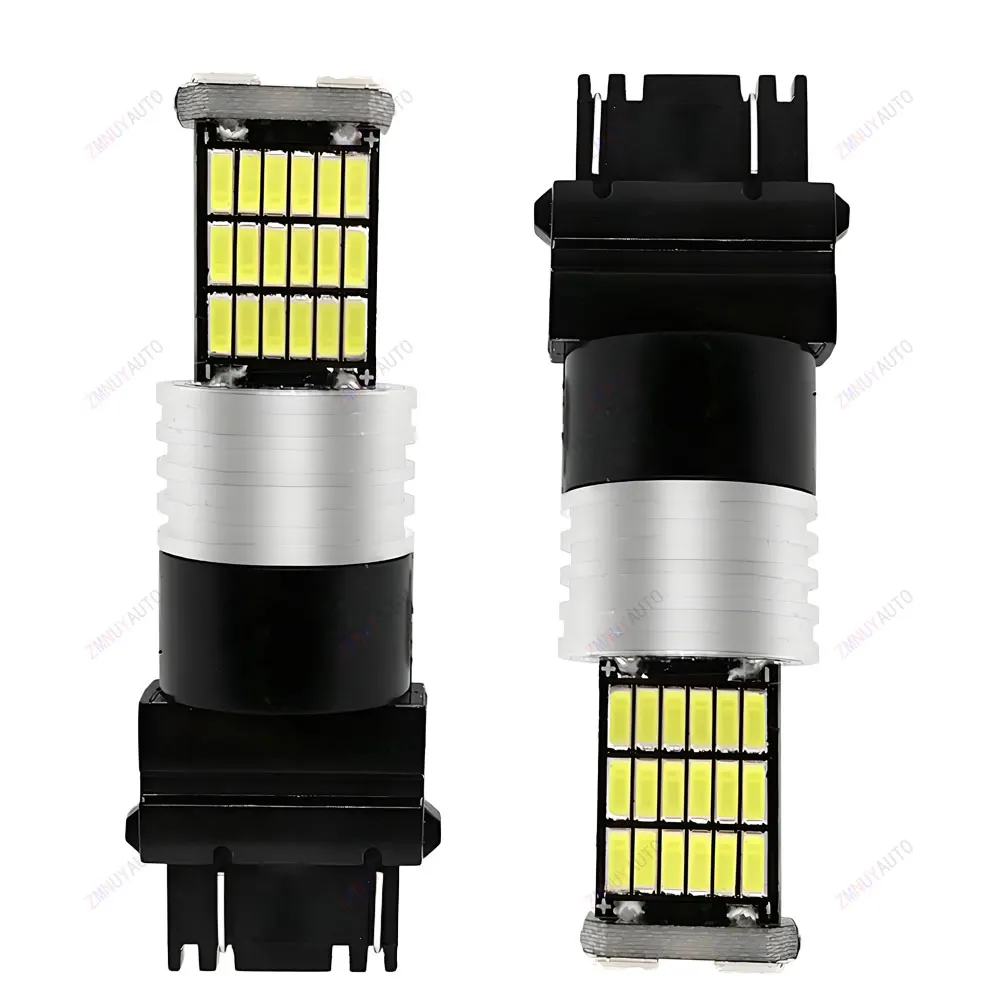 

2 шт./1 шт. 3157 P27/7 Вт T25 светодиодные лампы 3156 P27W T25 LED 45SMD 4014 светодиодные задние лампы тормозного сигнала заднего хода DRL 12 В 6000 К