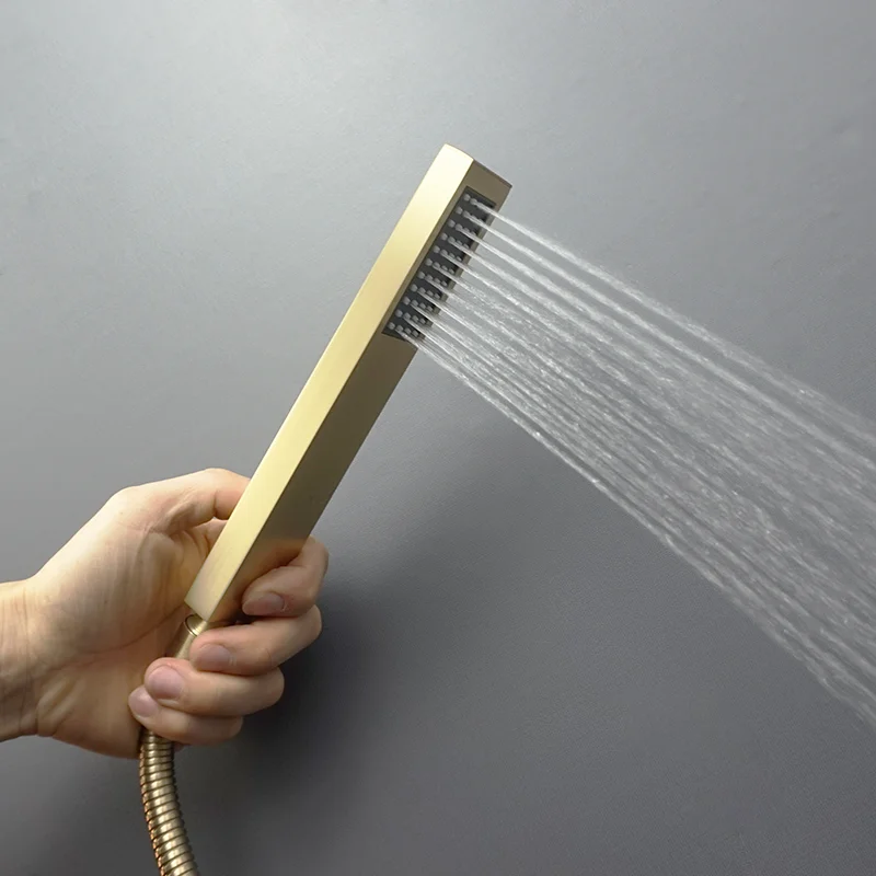 Квадратная Ручная Насадка Для Душа Из Нержавеющей Стали Матовое