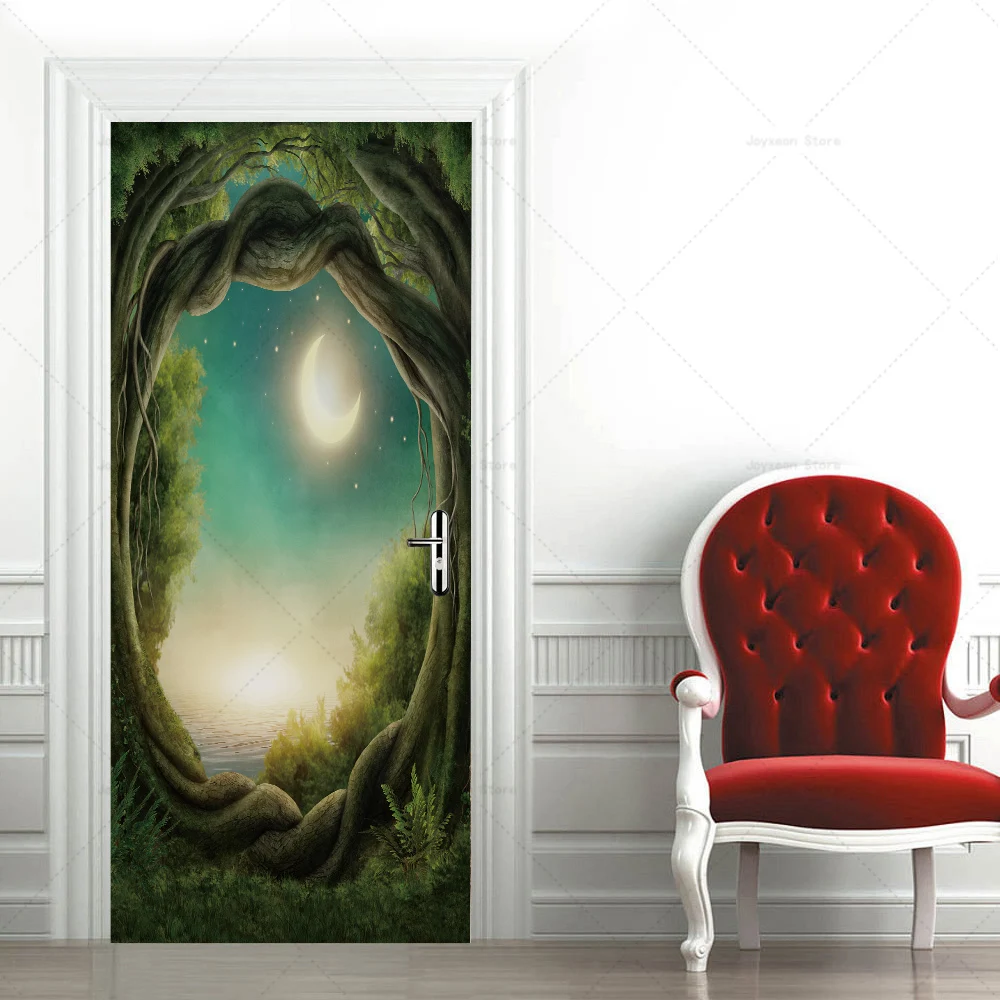 Водонепроницаемые самоклеящиеся дверные наклейки из ПВХ для обновления стен в