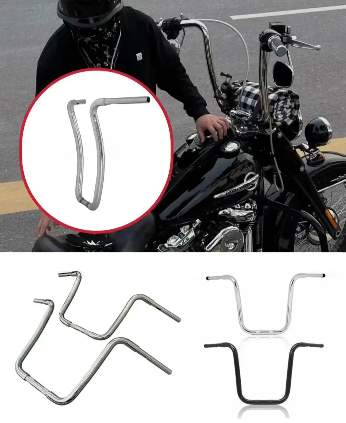 

Вешалка для мотоцикла 1-1/4 дюйма Ape для Harley Softail SLIM Road King Fat Boy Street Bob LOW Rider V-ROD 883, аксессуары для бара