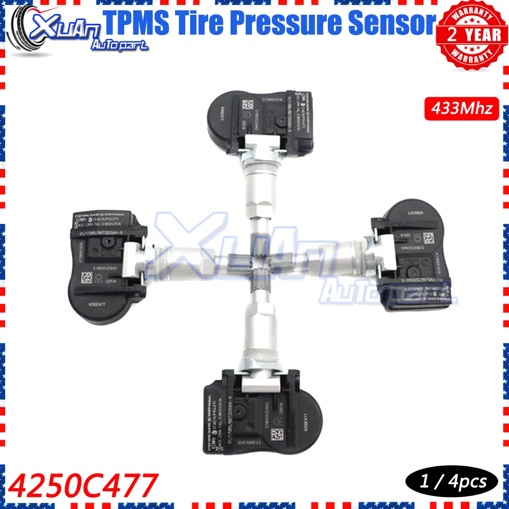 Датчик давления в шинах Xuan TPMS, датчик 4250C477 для Mitsubishi ASX L200 Lancer Outlander Spacestar Peugeot ION Fiat Fullback