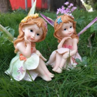 garden decoration flower fairy wings courtyard country fairy garden home decor miniature figurines home decoration accessories