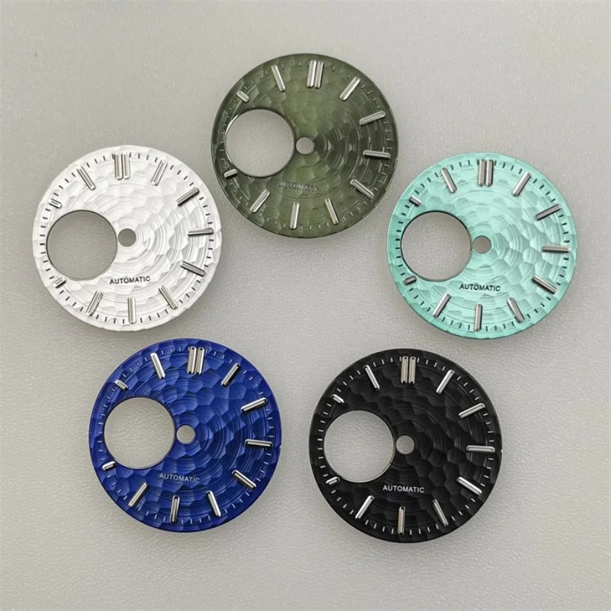 

Watch Accessories Watch Dial 28.5MM White Black Green Blue Dial Green Luminous Suitable for NH38/NH34 Movement