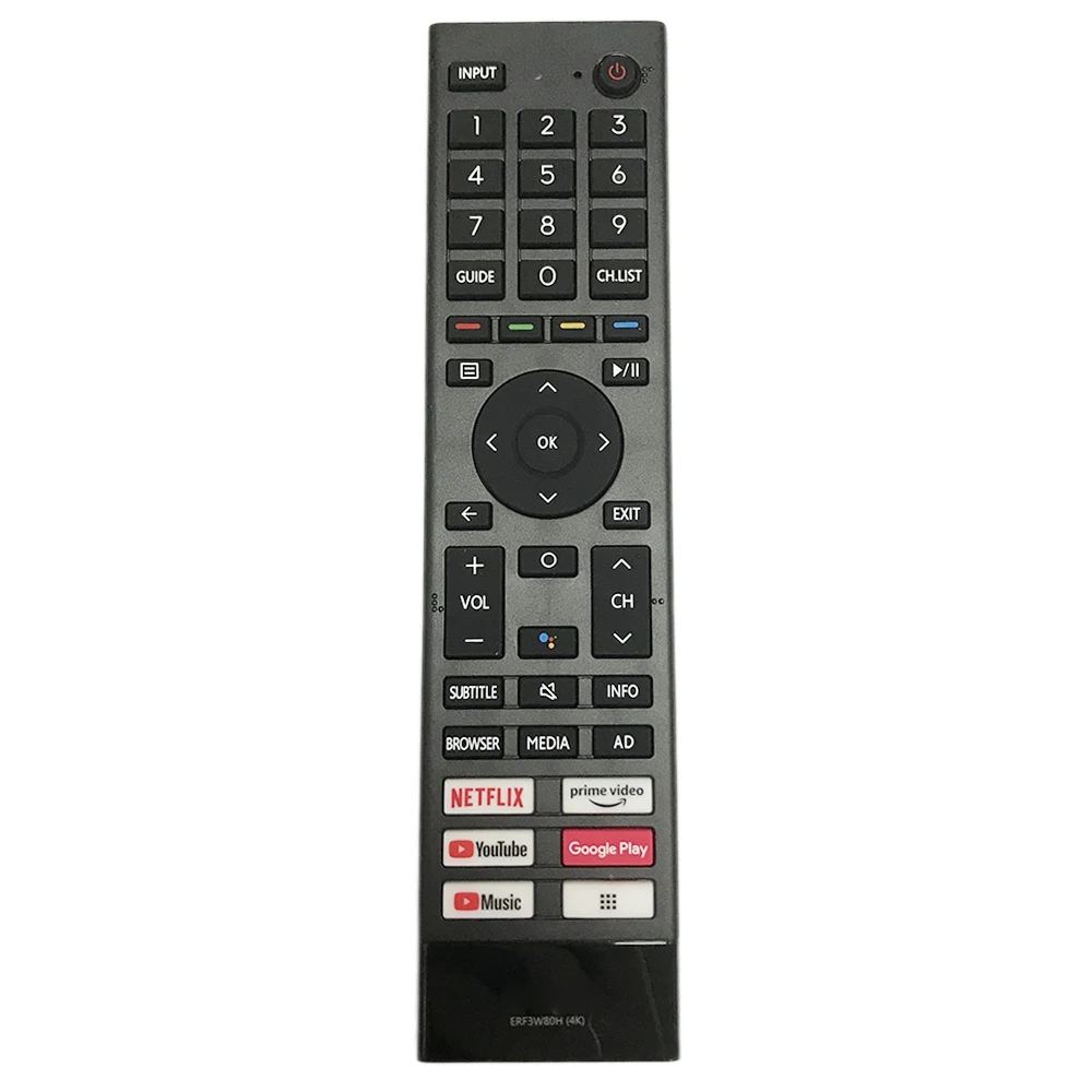 

New Infrared Remote Control ERF3W80H(4K) For Hisense Android A6500G TV Voice Remote Control Replacement W NETFLIX YouTube Google